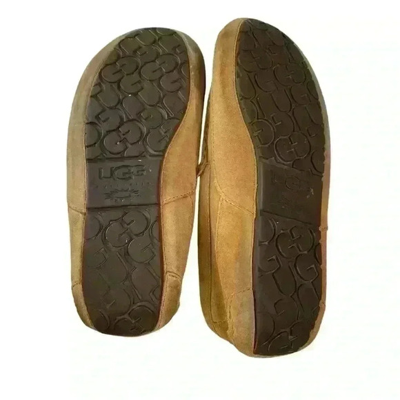 UGG ASCOT chestnut color, suede warm, cozy wool rubber bottom slipper, SIZE 11 - Picture 5 of 9